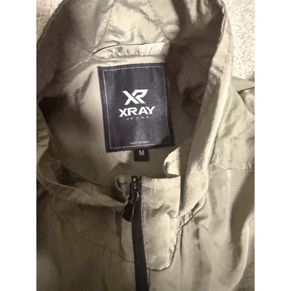 Xray Jeans Windbreaker Light Airy Flight Jacket Sage Green size M